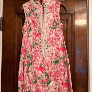 Lilly Pulitzer Pink and Green flamingo Dress